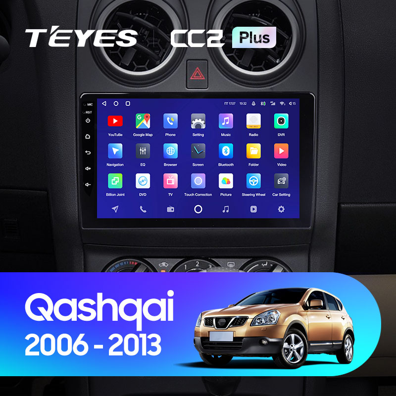 Магнитола TEYES CC2 plus 3-32 plus 9.0" для Nissan Qashqai 2006-2013
